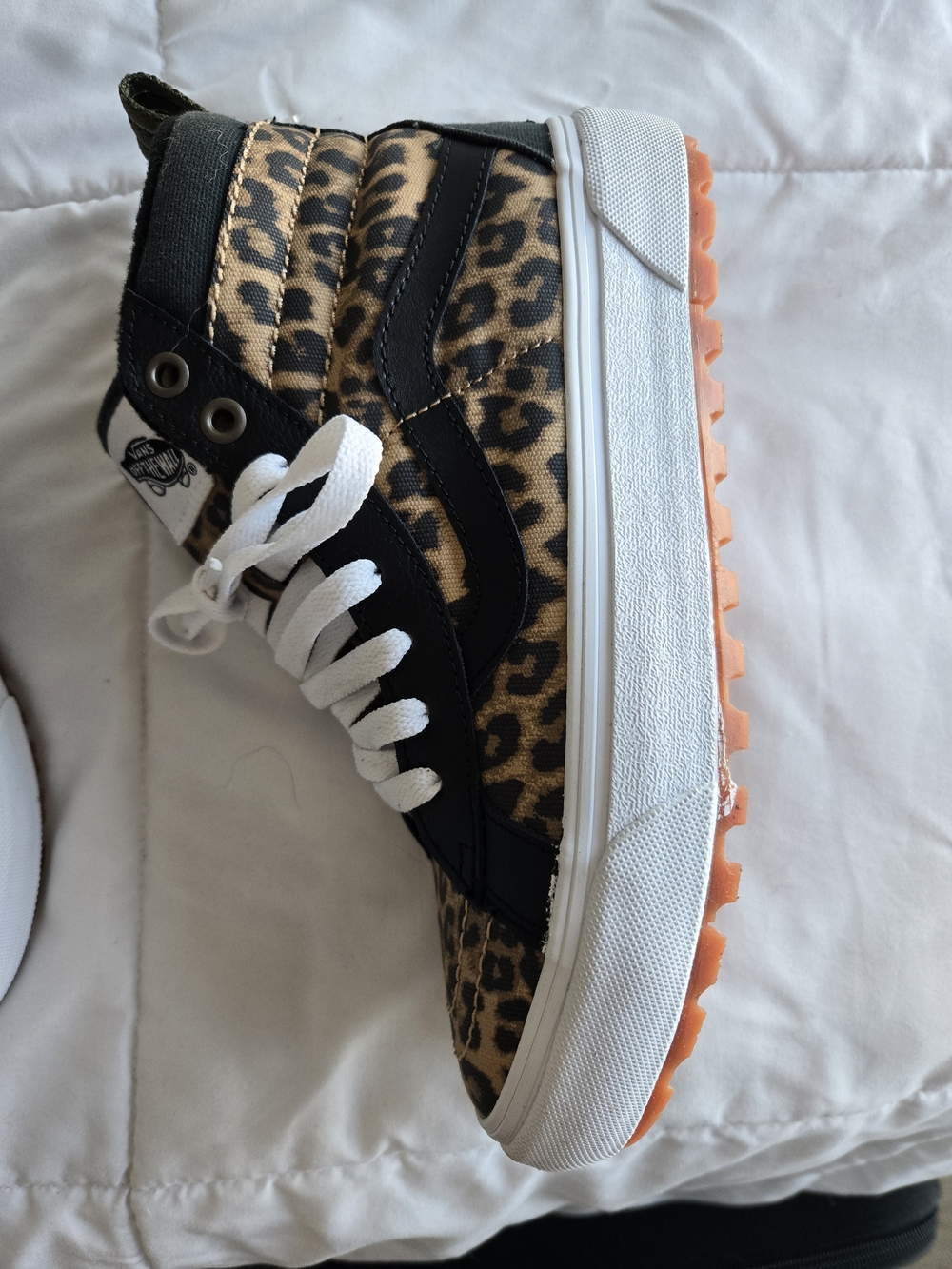 Custom Vans Leopard Print High-Top Sneakers - Picture 5 of 5